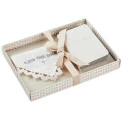 Hallmark Commemorative Handkerchief And First Bible Set -Hallmark Babys First Bible Book and Handkerchief Set 1BBY4787 05