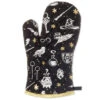 Hallmark Harry Potter™ Magical Icons Oven Mitt -Hallmark Black Oven Mitt With Harry Potter Icons Design 1HPO1102 01