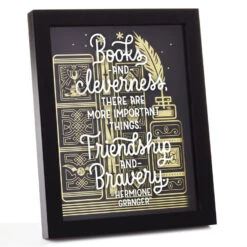 Hallmark Harry Potterâ„¢ Friendship And Bravery Hermione Grangerâ„¢ Framed Quote Sign, 8x10