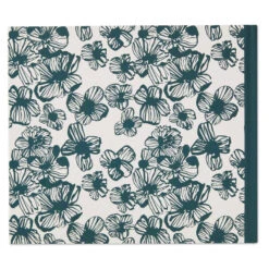 Hallmark In Loving Memory Floral Funeral Guest Book -Hallmark Black and White Floral Guest Book for Funeral 1BMK1609 05