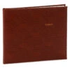 Hallmark Brown Hexagonal Pattern Guest Book -Hallmark Brown Faux Leather Geometric Pattern Guest Book 1EDY3152 01