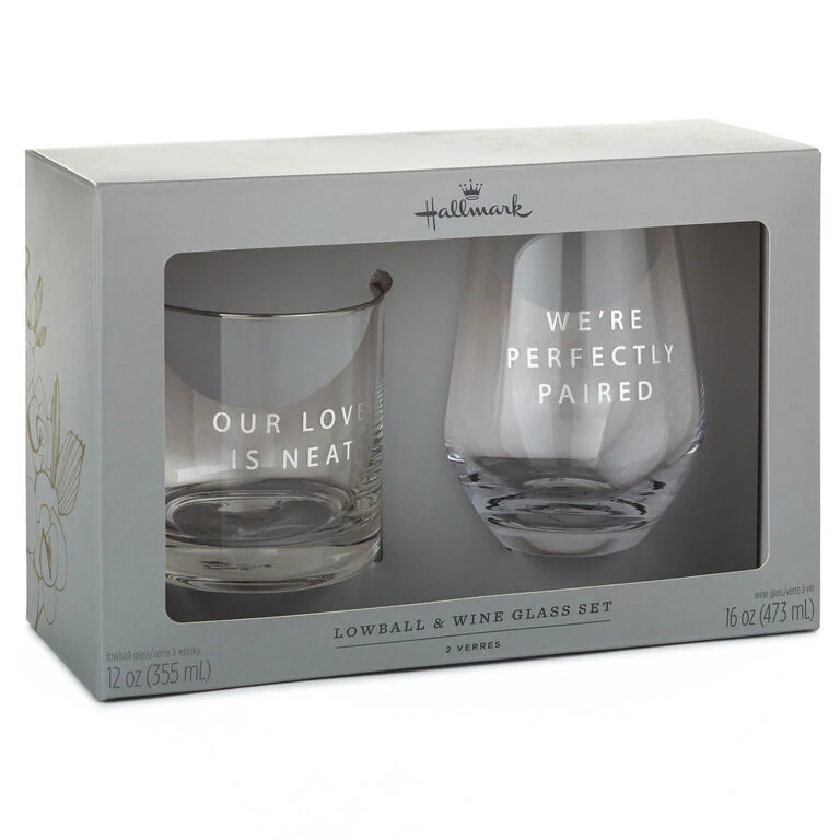 Hallmark Lowball And Stemless Wine Glass, Set Of 2 4 Hallmark Lowball And Stemless Wine Glass, Set Of 2 - Image 2