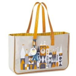 Hallmark Walt Disney World 50th Anniversary "it's A Small World" Canvas Tote Bag
