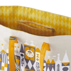 Hallmark Walt Disney World 50th Anniversary "it's A Small World" Canvas Tote Bag -Hallmark Disney World its a small world Ride Tote Bag 1DYG2075 03