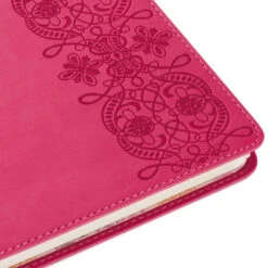 Hallmark Embossed Border Fuchsia Faux Leather Notebook -Hallmark Embossed Border Fuchsia Faux Leather Notebook 5HWJ6937 05