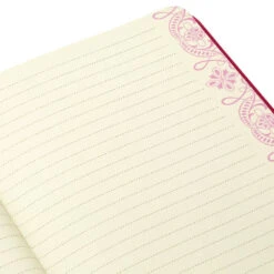 Hallmark Embossed Border Fuchsia Faux Leather Notebook -Hallmark Embossed Border Fuchsia Faux Leather Notebook 5HWJ6937 07