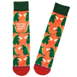 Hallmark Emotional Support Monster Funny Crew Socks