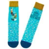 Hallmark Kick Bass Fishing Funny Crew Socks -Hallmark Kick Bass Fishing Punny Novelty Crew Socks 1SOX2085 01