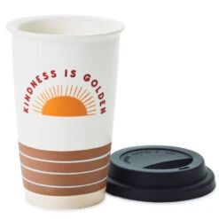 Hallmark Kindness Is Golden Ceramic Travel Mug, 9 Oz. -Hallmark Kindness Is Golden Sunshine Ceramic Travel Mug 1SNN1004 03