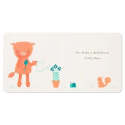 Hallmark MopTops Highland Cow Stuffed Animal With You Make A Difference Board Book -Hallmark MopTops Plush Cow Stuffed Animal Board Book 1KID1537 06