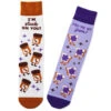 Hallmark Peanut Butter And Jelly Better Together Funny Crew Socks -Hallmark Peanut Butter and Jelly Novelty Crew Socks 1SOX2093 01