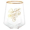 Hallmark Pinot Problem Geometric Stemless Wine Glass, 19 Oz.