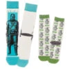 Hallmark Star Wars: The Mandalorian™ And Grogu™ Adult And Child Novelty Crew Socks, Set Of 2 2 Hallmark Star Wars: The Mandalorian™ And Grogu™ Adult And Child Novelty Crew Socks, Set Of 2 -Hallmark Set of 2 Star Wars Mandalorian Outlaw and Kid Socks 1SHP2154 01