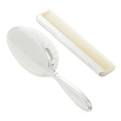 Hallmark Baby's First Hair Brush And Comb, Set Of 2 -Hallmark Silver Baby Hair Brush and Comb 1BBY4730 03