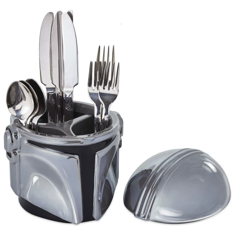 Hallmark Star Wars: The Mandalorian™ Helmet Sculpted Ceramic Caddy 4 Hallmark Star Wars: The Mandalorian™ Helmet Sculpted Ceramic Caddy - Image 2
