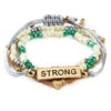 Hallmark Strong And Courageous Bracelets, Set Of 4 2 Hallmark Strong And Courageous Bracelets, Set Of 4 -Hallmark Strong and Courageous Beaded and Gold Bracelets 1REL1080 01