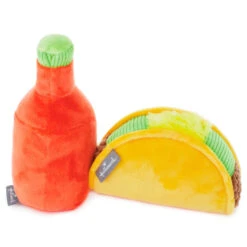 Hallmark Better Together Taco And Hot Sauce Magnetic Plush, 5" -Hallmark Taco and Hot Sauce Magnetic Plush 1KID2088 02