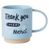 Hallmark Thank You, Cheers, Merci Mug, 16 Oz. 1 Hallmark Thank You, Cheers, Merci Mug, 16 Oz. -Hallmark Thank You Cheers Merci Ceramic Mug 1MUG3580 01