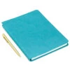 Hallmark Turquoise Faux Leather Notebook With Pen -Hallmark Turquoise Faux Leather Notebook With Pen 1HWJ7041 01