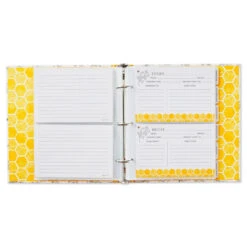 Hallmark Yellow Honeycomb Recipe Organizer Book -Hallmark Yellow Honeycomb Recipe Organizer Book 1TOG1031 03